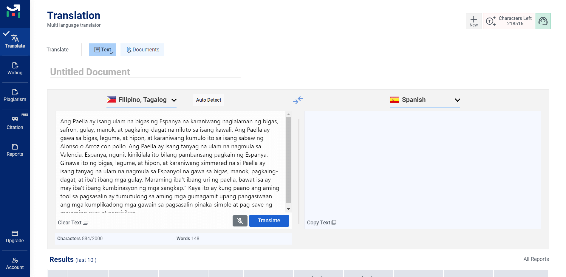 Translate Filipino To Spanish Multilings